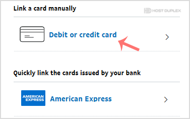 paypal account link debit card